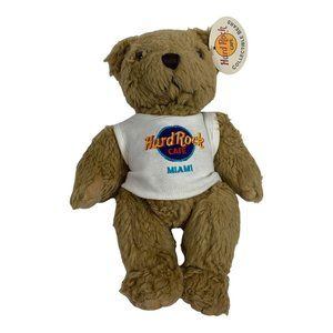 Hard Rock Cafe Bear Miami Scruffy NWT Moveable Arm